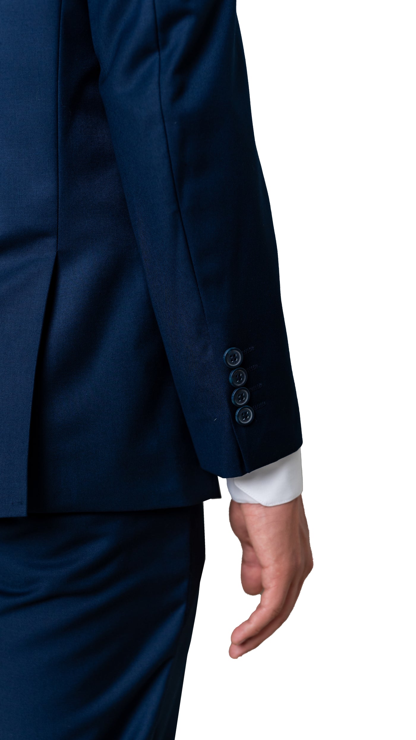 Slim Navy Blue Single Breasted Dual Button Suit