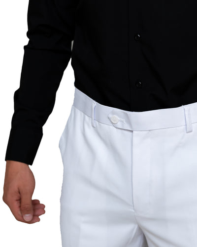 Slim White Single Breasted Dual Button Suit