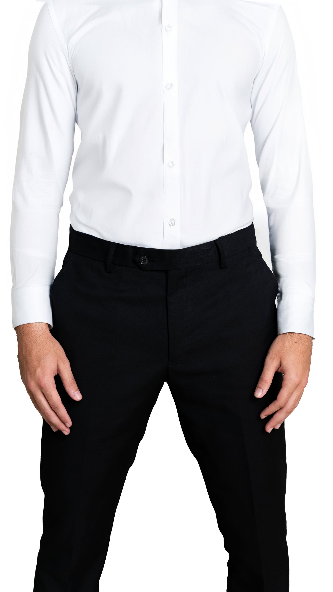 Slim Black Single Breasted Dual Button Suit